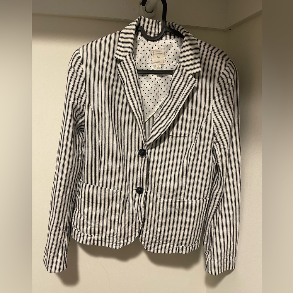 Gap Linen Striped Women's Blazer Size 6